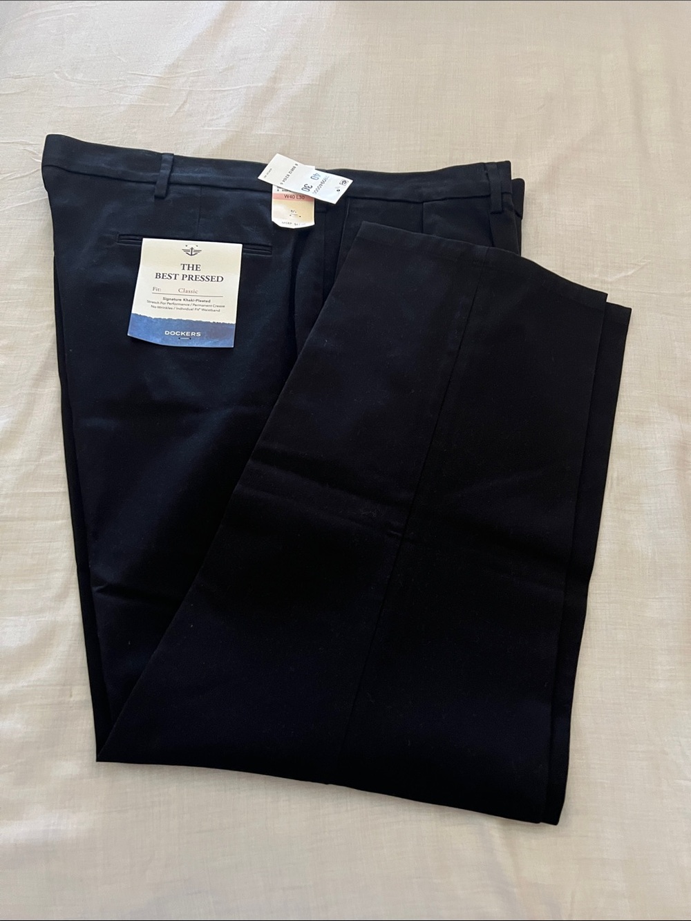 NWT Dockers The Best Pressed Classic Black Casual Pants